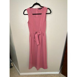 Romeo & Juliet‎ Couture Pink Sleeveless Pantsuit With Belt S polyester wide leg